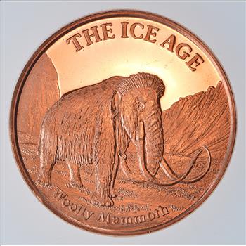 Woolly Mammoth - Ice Age Series - 1 Oz .999 Fine Copper Round