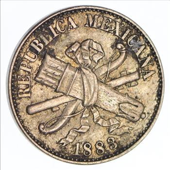 World Silver - 1883 Mexico 1 Centavo