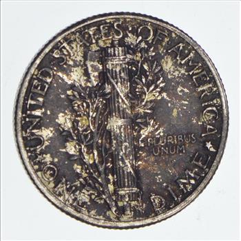 World War 2 WWII Era 1945 Mercury Silver Dime