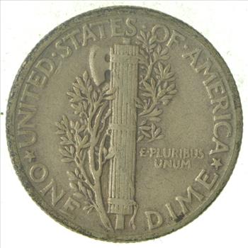 World War 2 WWII Era Mercury 90% Silver Dime - Neat! - 1942