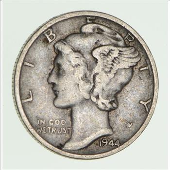 World War 2 WWII Era Mercury 90% Silver Dime - Neat! - 1944-S