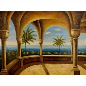 Mediterranean Balcony View - Reproduction Huge 36