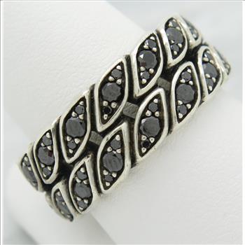 Designer David Yurman 1.20CTW Black Diamond Ring