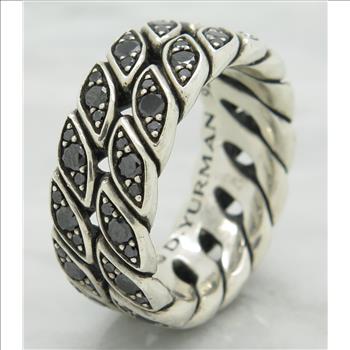 Designer David Yurman 1.20CTW Black Diamond Ring