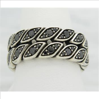 Designer David Yurman 1.20CTW Black Diamond Ring