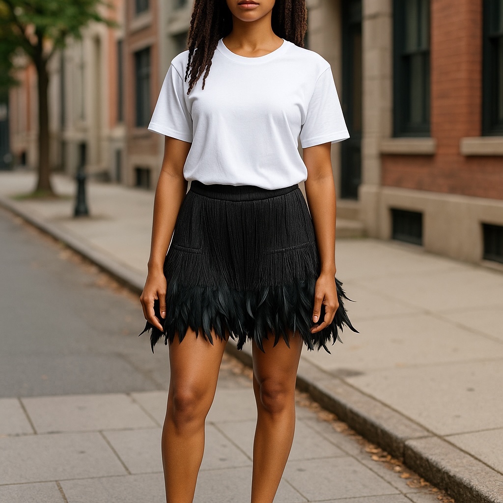 New Womens Skirt in Black Sz Large