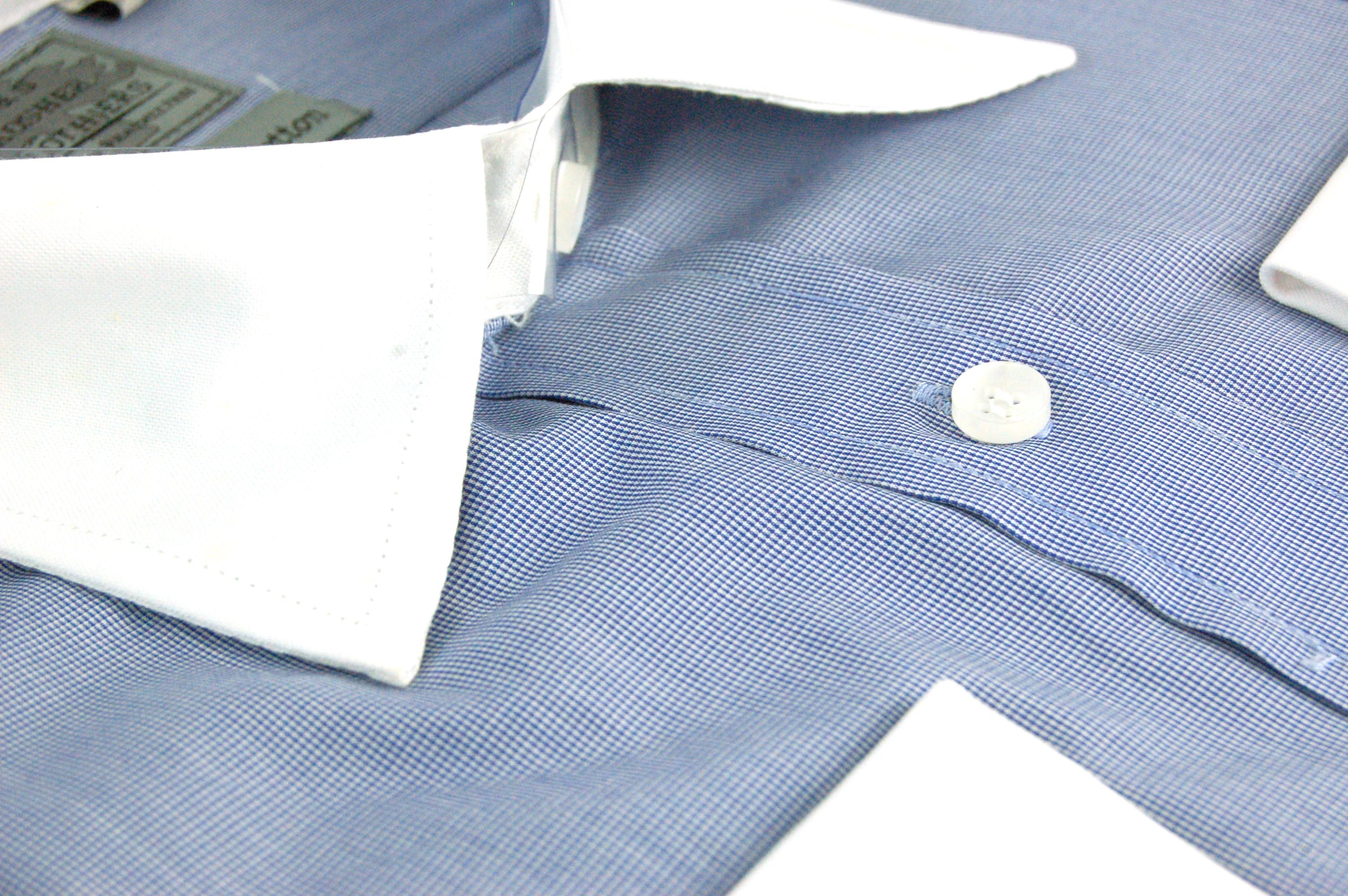 Men's Designer Bespoke Cotton Dress Shirt Size XS/14 1/2" 125.00