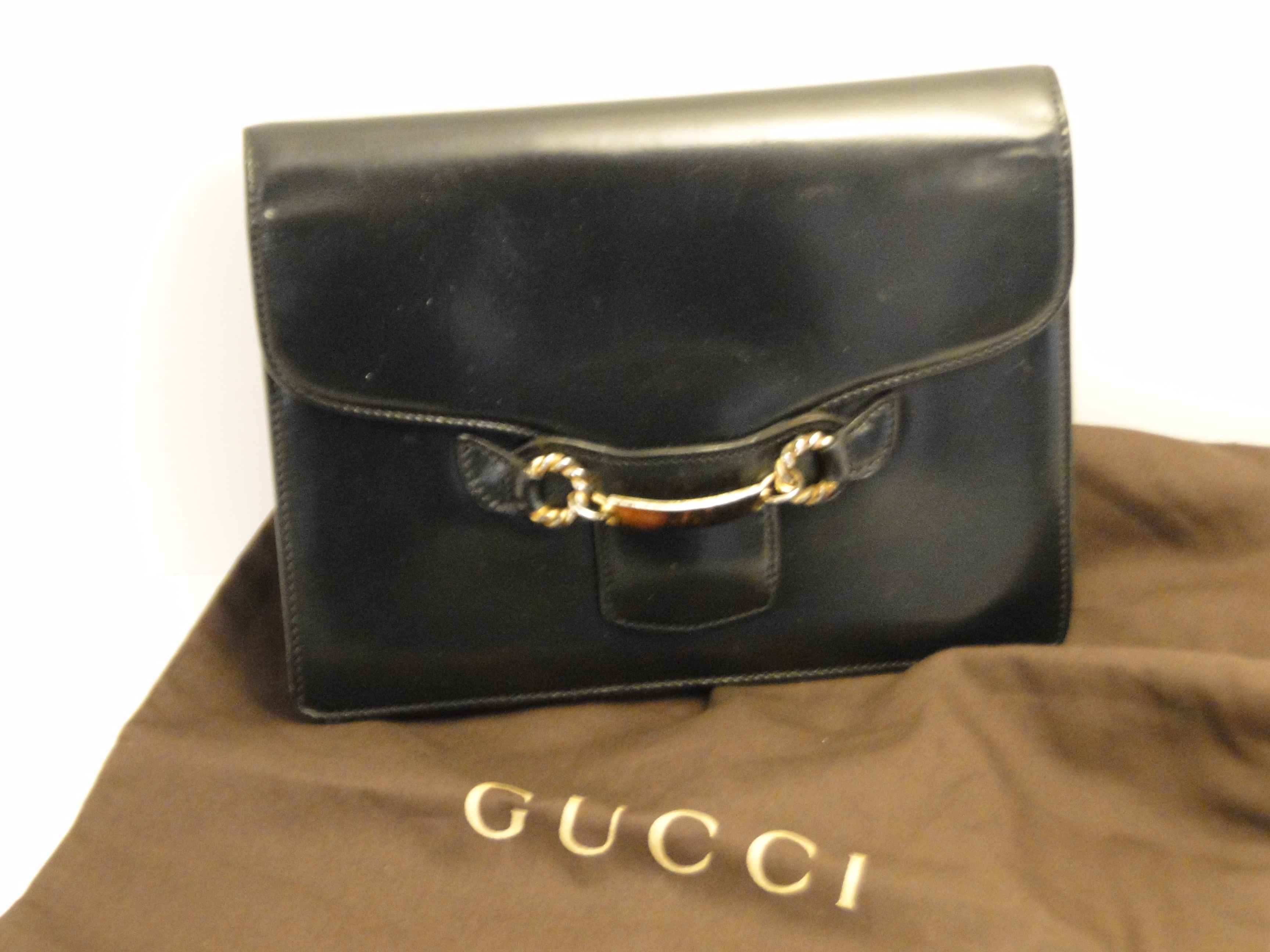 GUCCI Leather Evening Bag Property Room
