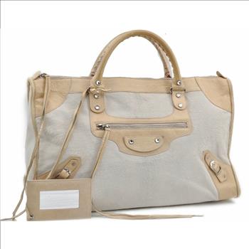 white balenciaga handbag