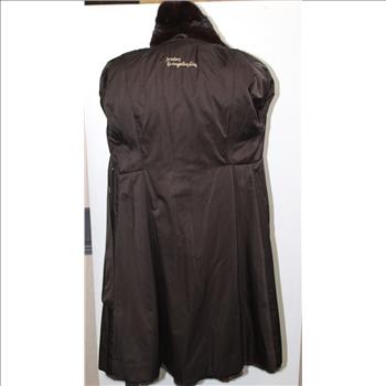 Dark Mohogany  Full Length Mink Coat with Mink Belt- Size S