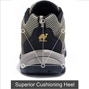 Camel Crown Men's Leather HIking Shoes - Khaki - Men's Size 9.5 US