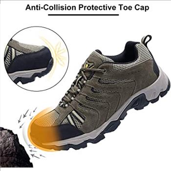 Camel Crown Men's Leather HIking Shoes - Khaki - Men's Size 9.5 US