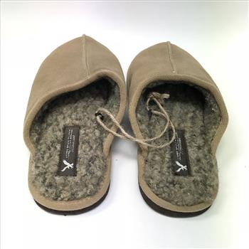 American Eagle Leather Slippers Beige Size 10