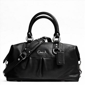 Coach Ashley Black Leather Satchel - F15445