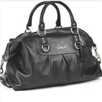 Coach Ashley Black Leather Satchel - F15445