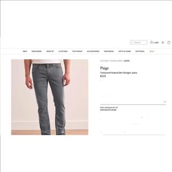 Paige Jeans Mens Sz 34