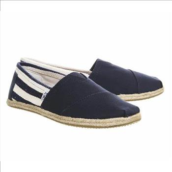 TOMS - Men's Classic University Navy Slip On - Size 12