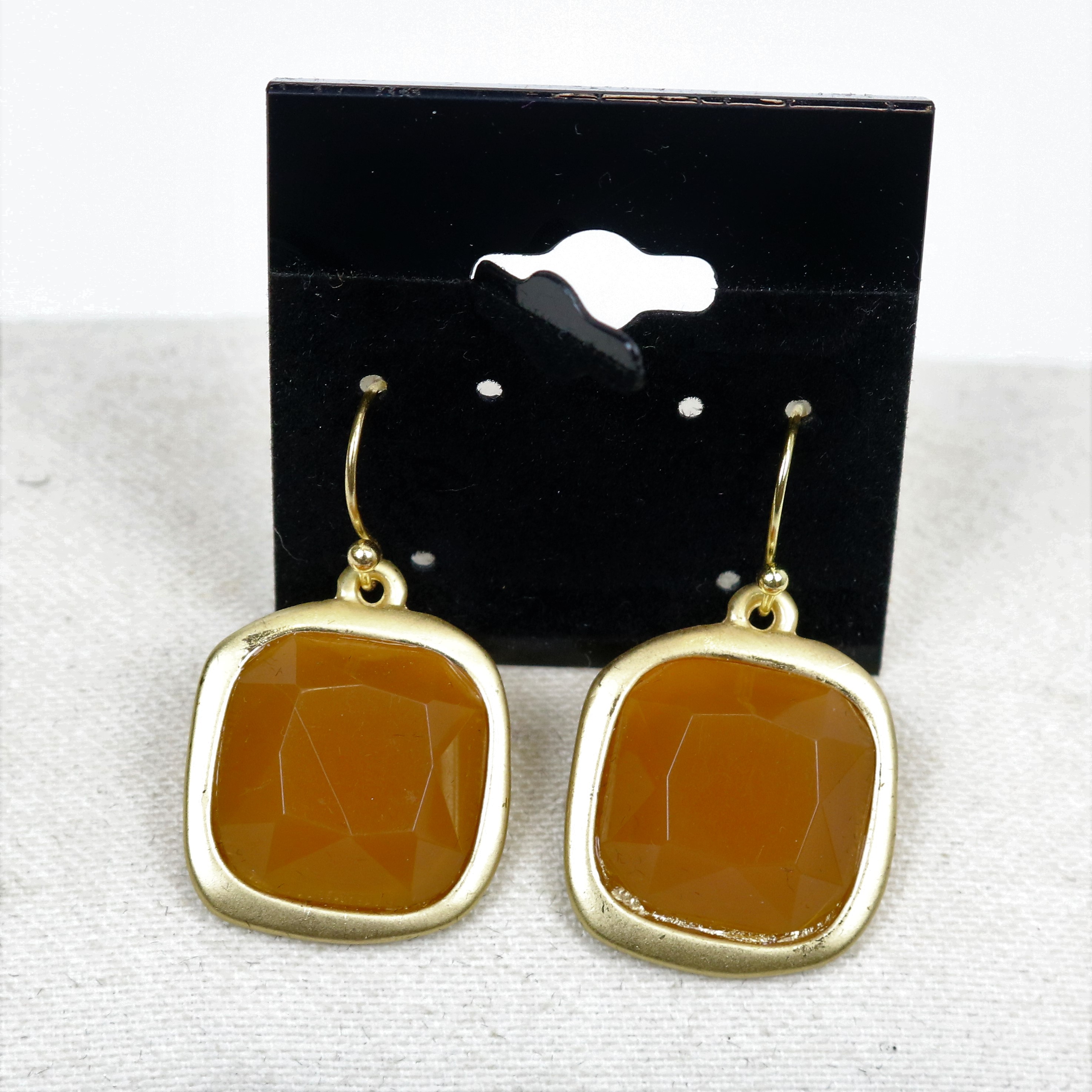 Gold Bronze Jeweled Dangle Earring Property Room