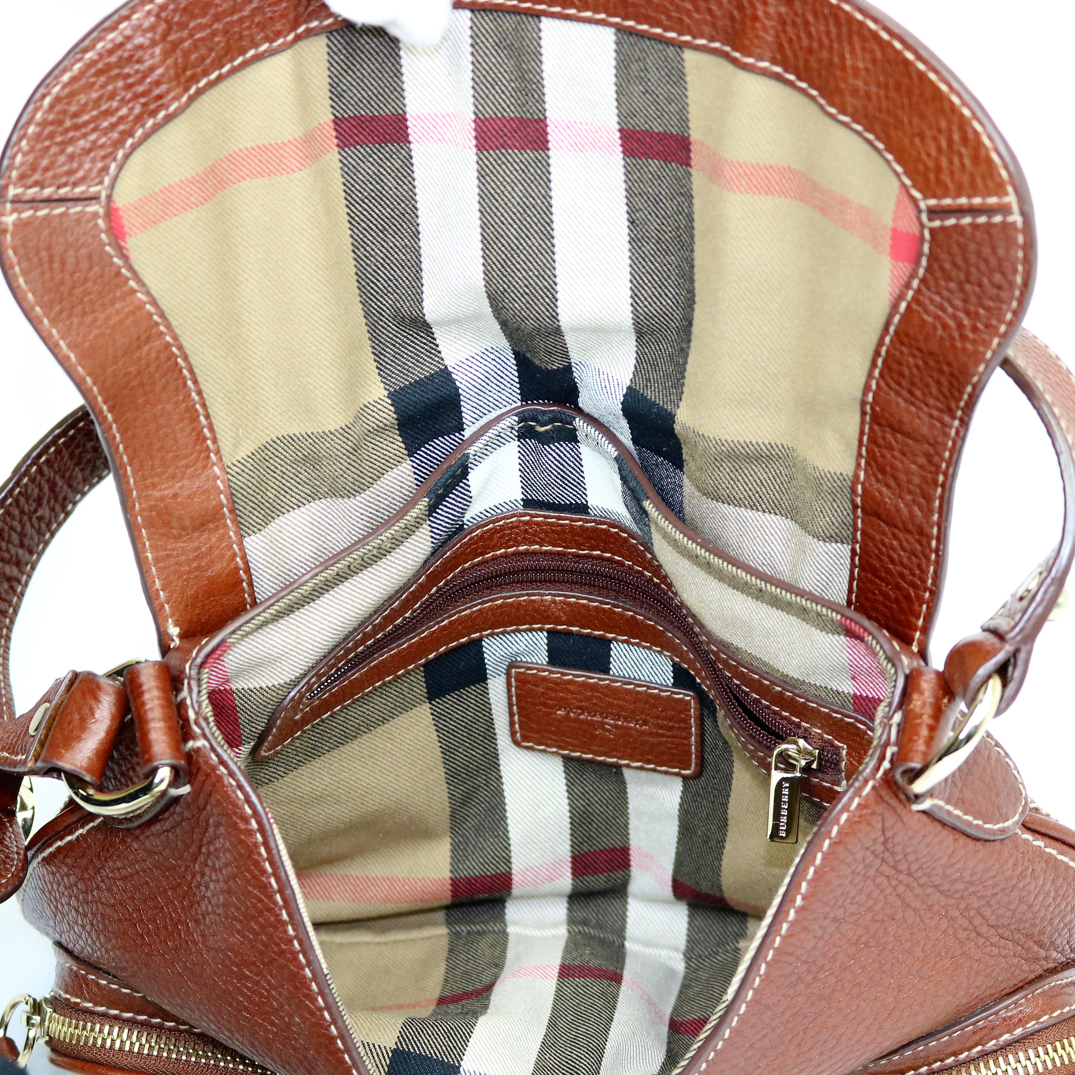 Burberry Brown Leather Shoulder Bag Property Room