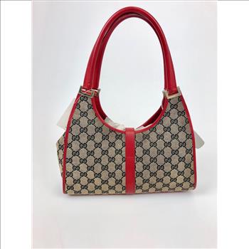 Gucci Monogram Red Trim Jackie Bag