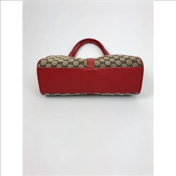 Gucci Monogram Red Trim Jackie Bag