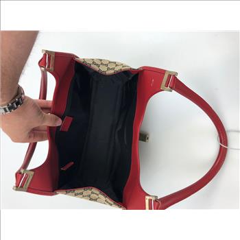 Gucci Monogram Red Trim Jackie Bag