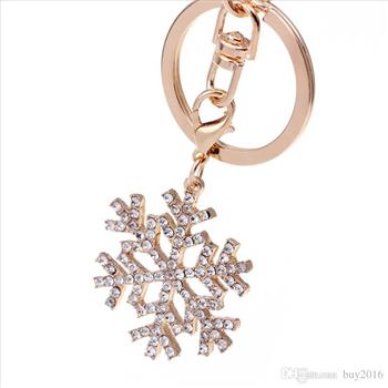 Rhinestone Snowflake Purse Charm/Key Chain