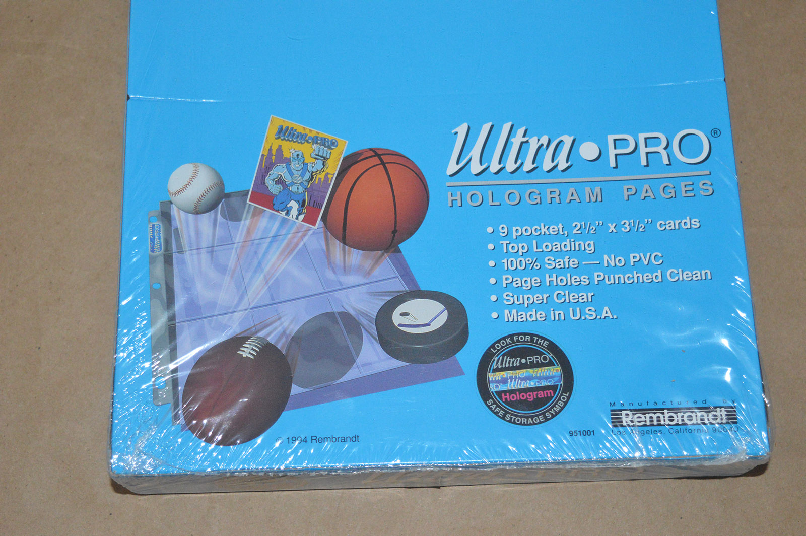 100 Ultra Pro Hologram Pages for Sports Cards Property Room