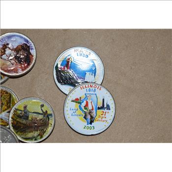 (17) Assorted Colorized US Coins