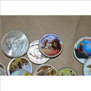 (17) Assorted Colorized US Coins