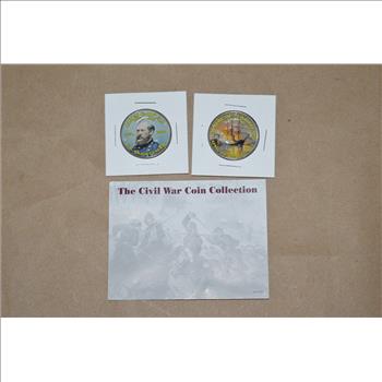 Civil War Coin Collection Colorized Half Dollars