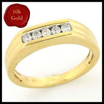 Online Fine Jewelry Auctions Propertyroom Com Solid 10k Yellow Gold 0 25ctw Genuine Diamonds Ring Size 9 5