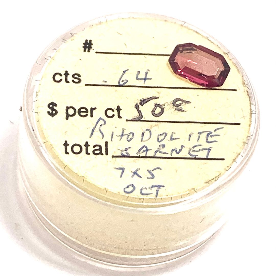 0.64ctw Natural Cushion Cut African Rhodolite Garnet (Chipped) Loose Stone 7X5 MM