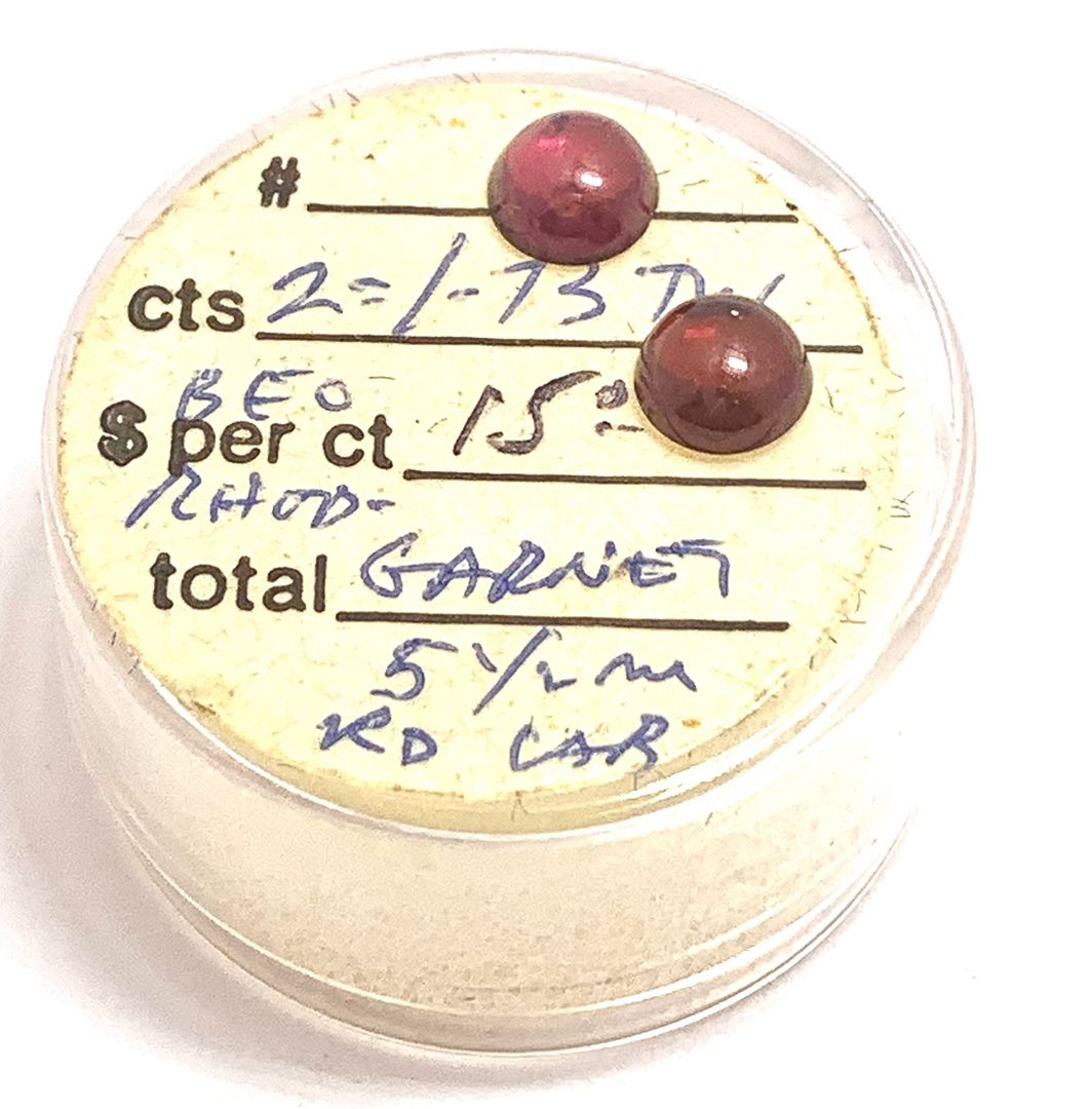 1.73ctw Natural Round Cut African Rhodolite Garnet 2 Matching Loose Stone 5X5 MM