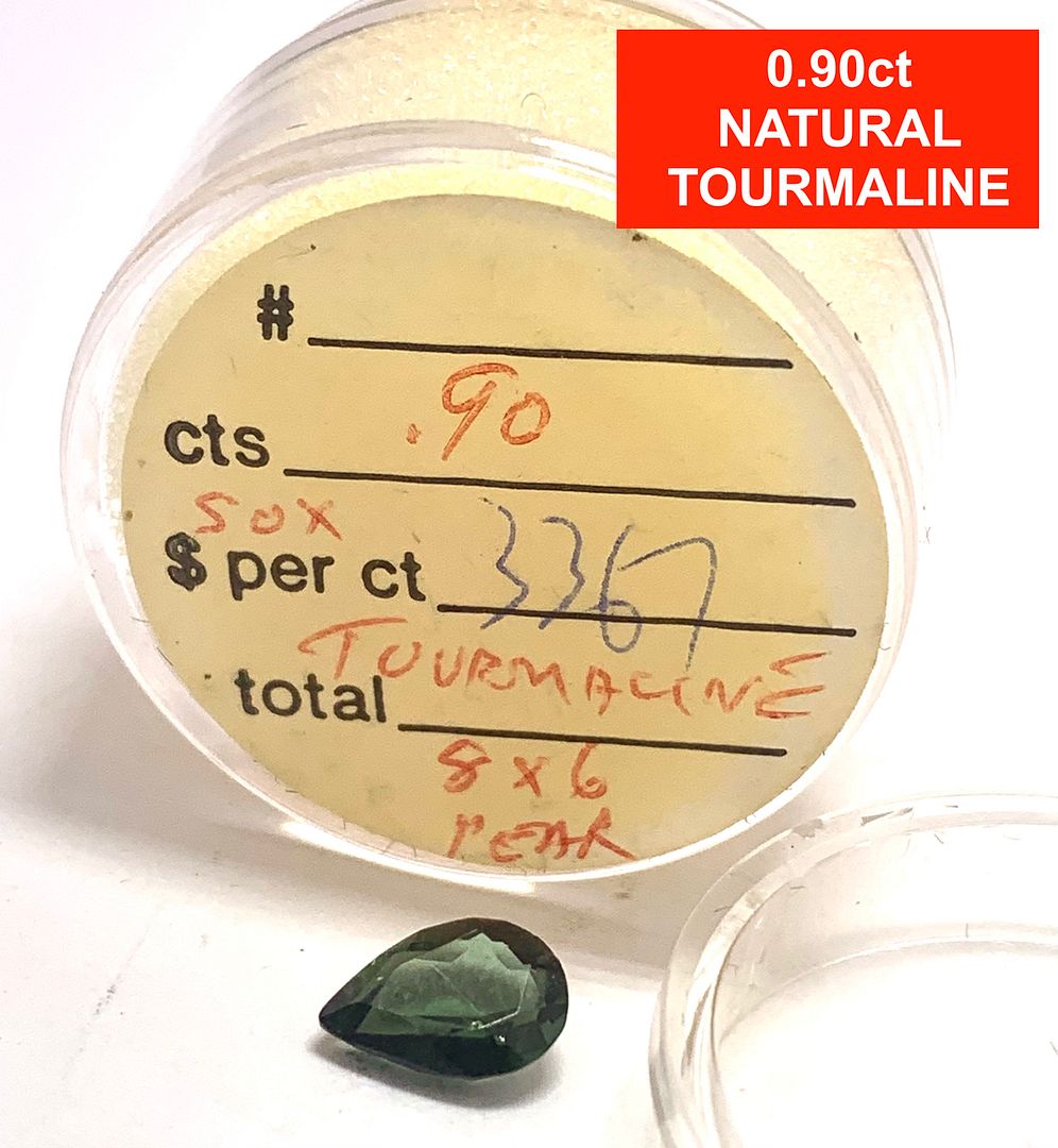 $175 Retail 0.90ctw Natural  Brazilian Tourmaline Loose Gemstone 8X6mm