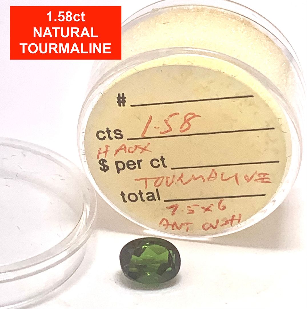 $275 Retail 1.58ctw Natural  Brazilian Tourmaline Loose Gemstone 7.5X6mm