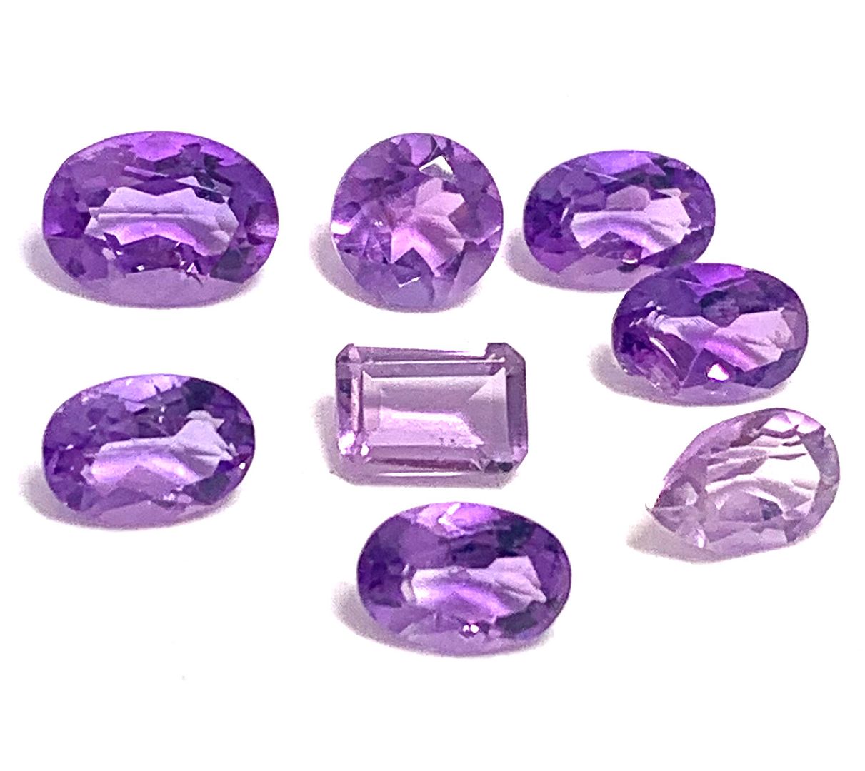 Lot of Genuine 3.51ctw  Brazilian Amethyst Loose Gemstones 4-5 MM