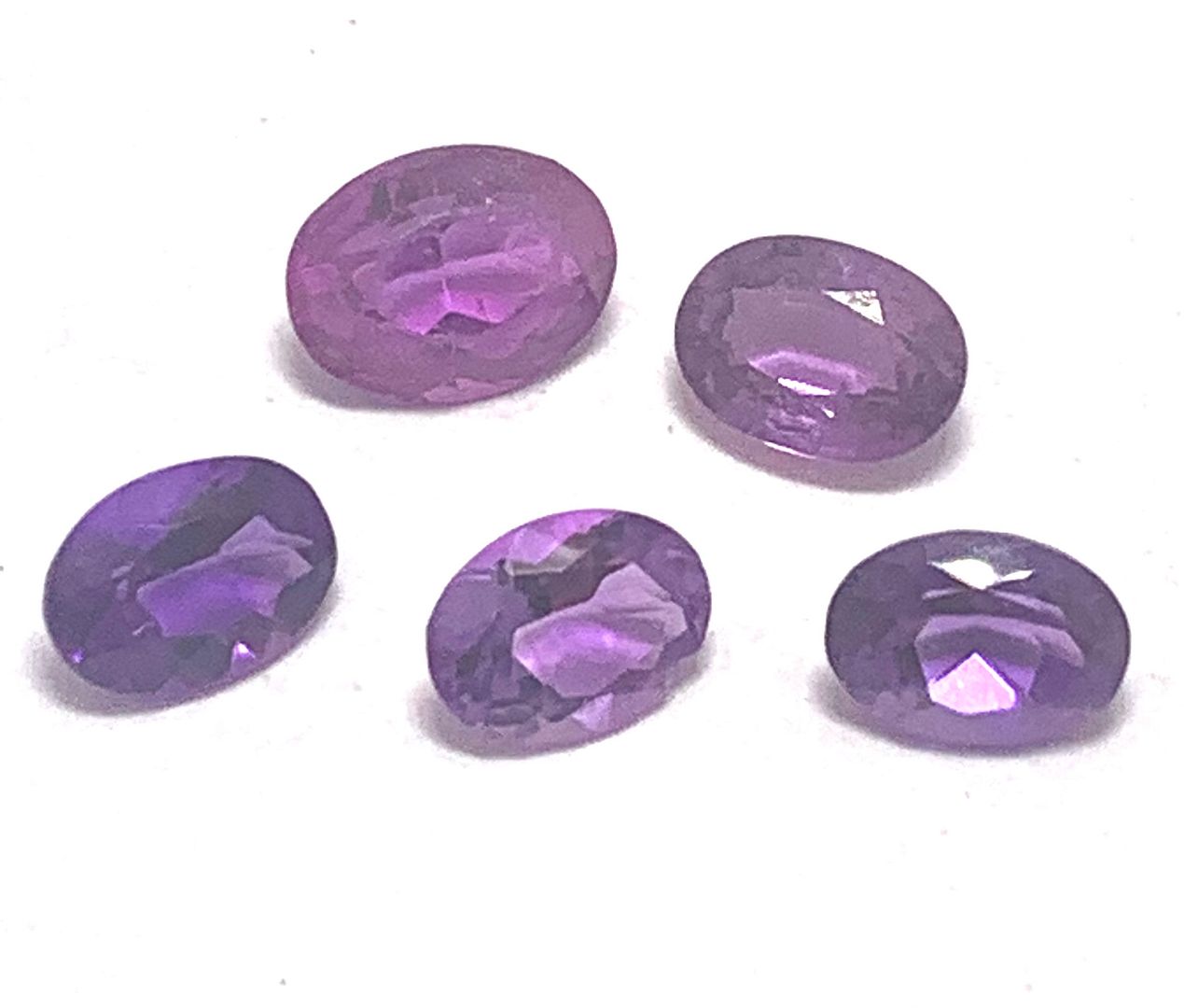 Lot of Genuine 4.97ctw  Brazilian Amethyst Loose Gemstones  6X8 MM