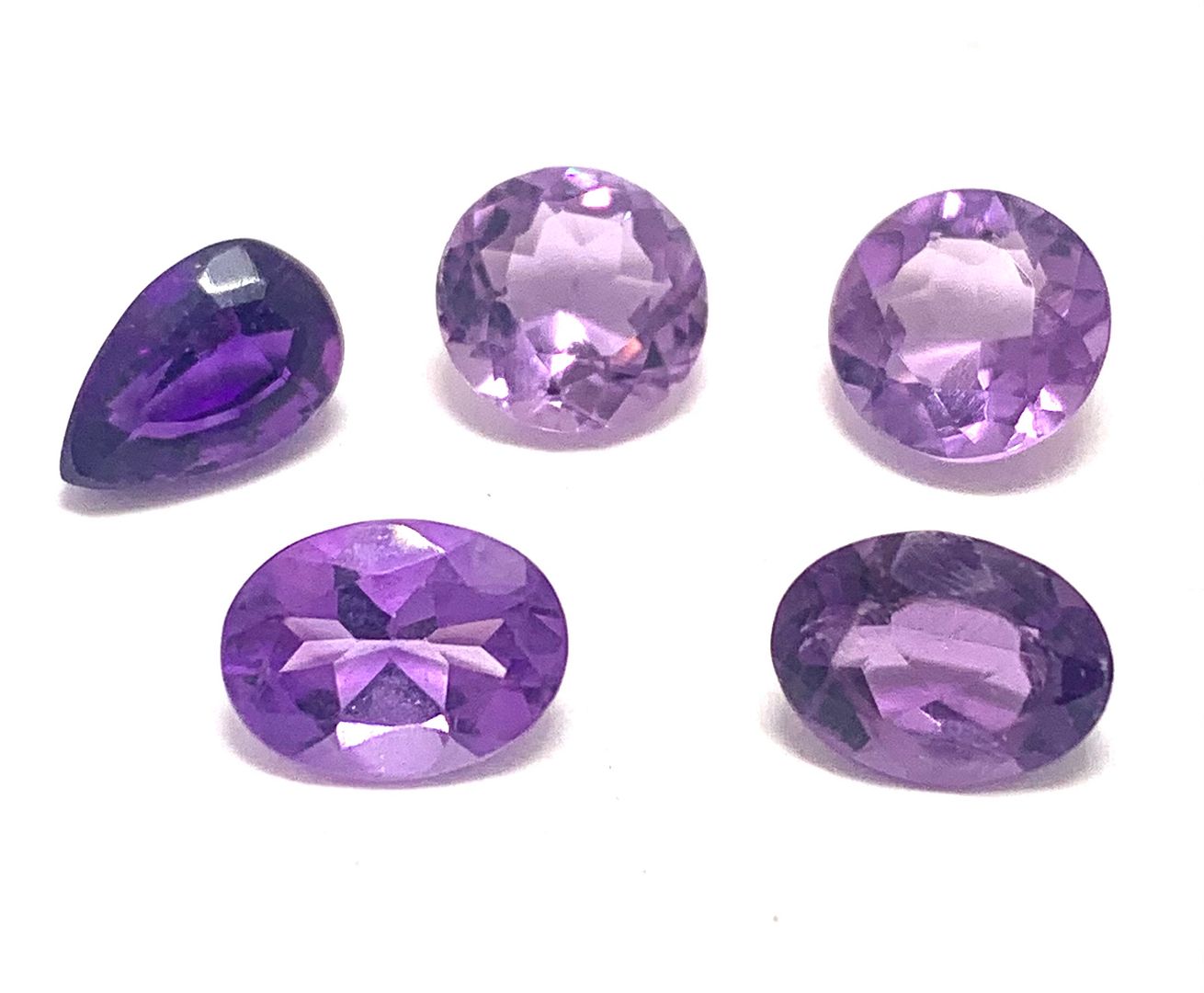Lot of Genuine 5.47ctw  Brazilian Amethyst Loose Gemstones  6X8 MM