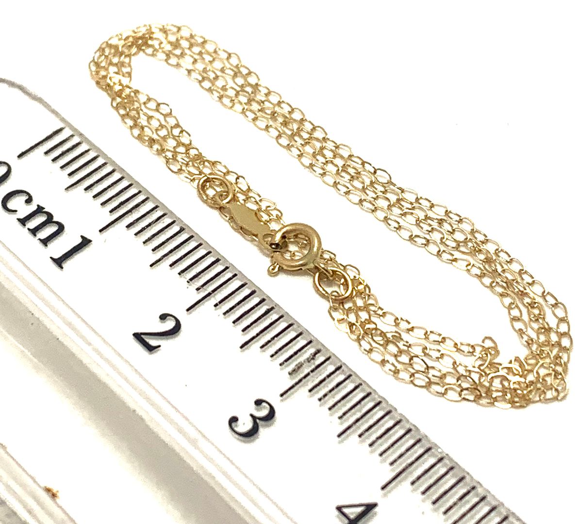 18K Gold Chain Extender (NO Clasps) - Bracelet Tail Chain - Gold