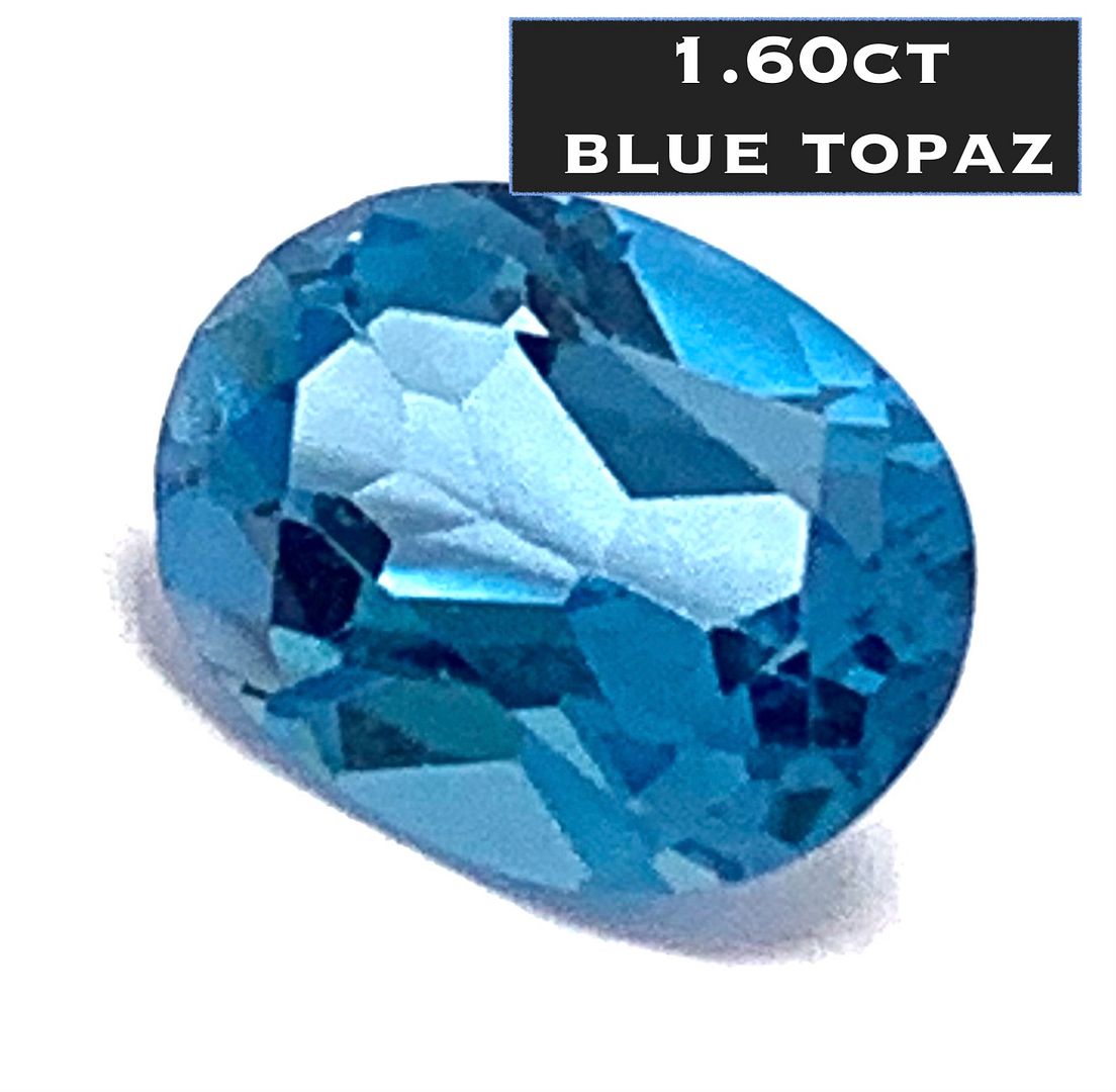 1.60ctw Natural Oval Cut Loose London Blue Topaz Gemstone 8X6 mm