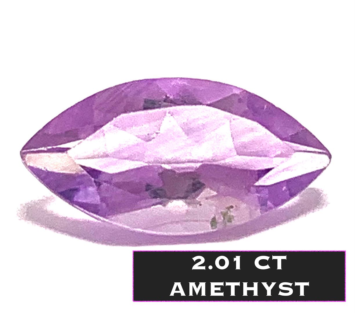 2.01ctw Natural Amethyst MQ Cut Loose Gemstone 14X6 mm
