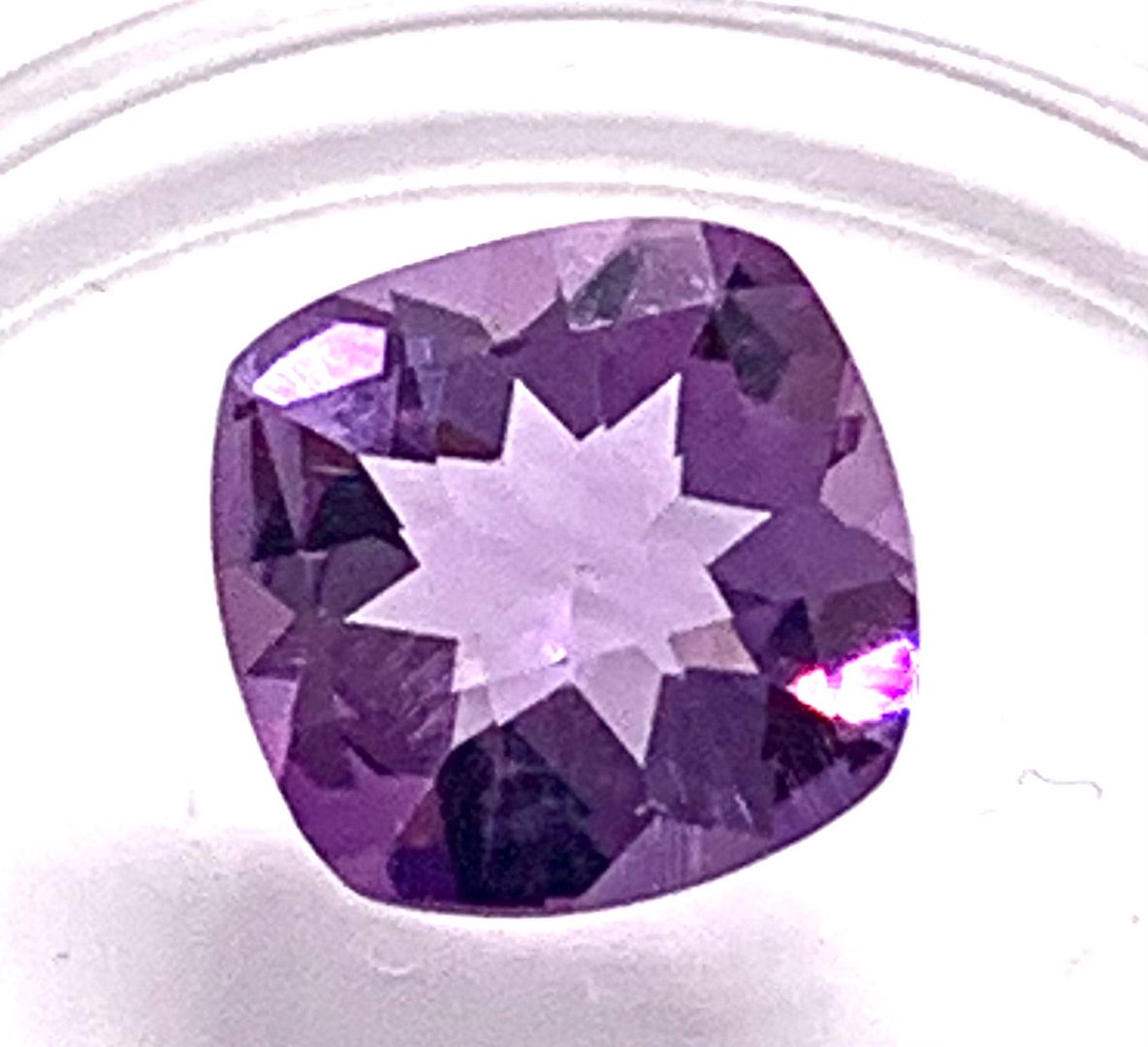 2.95ctw Natural Cushion Cut Brazilian Amethyst Loose Gemstone 10X10mm