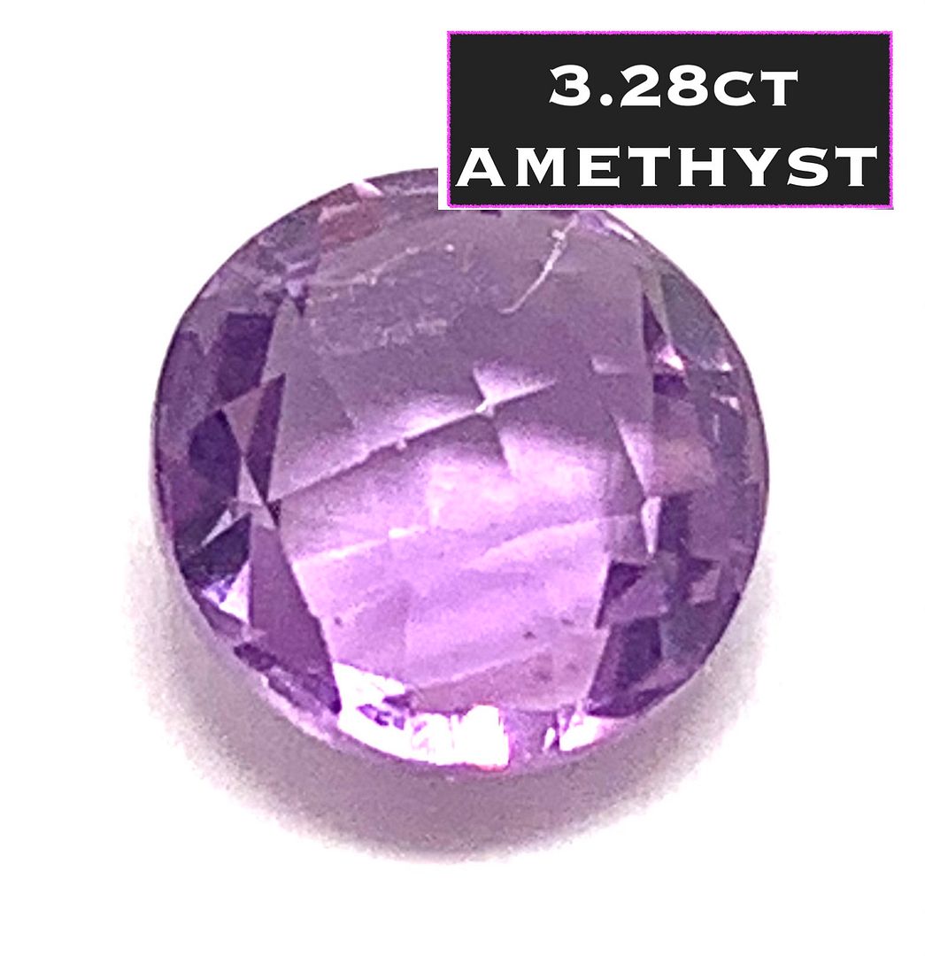 3.28ctw Natural Round Cut Loose Brazilian Amethyst Gemstone 10X10 mm