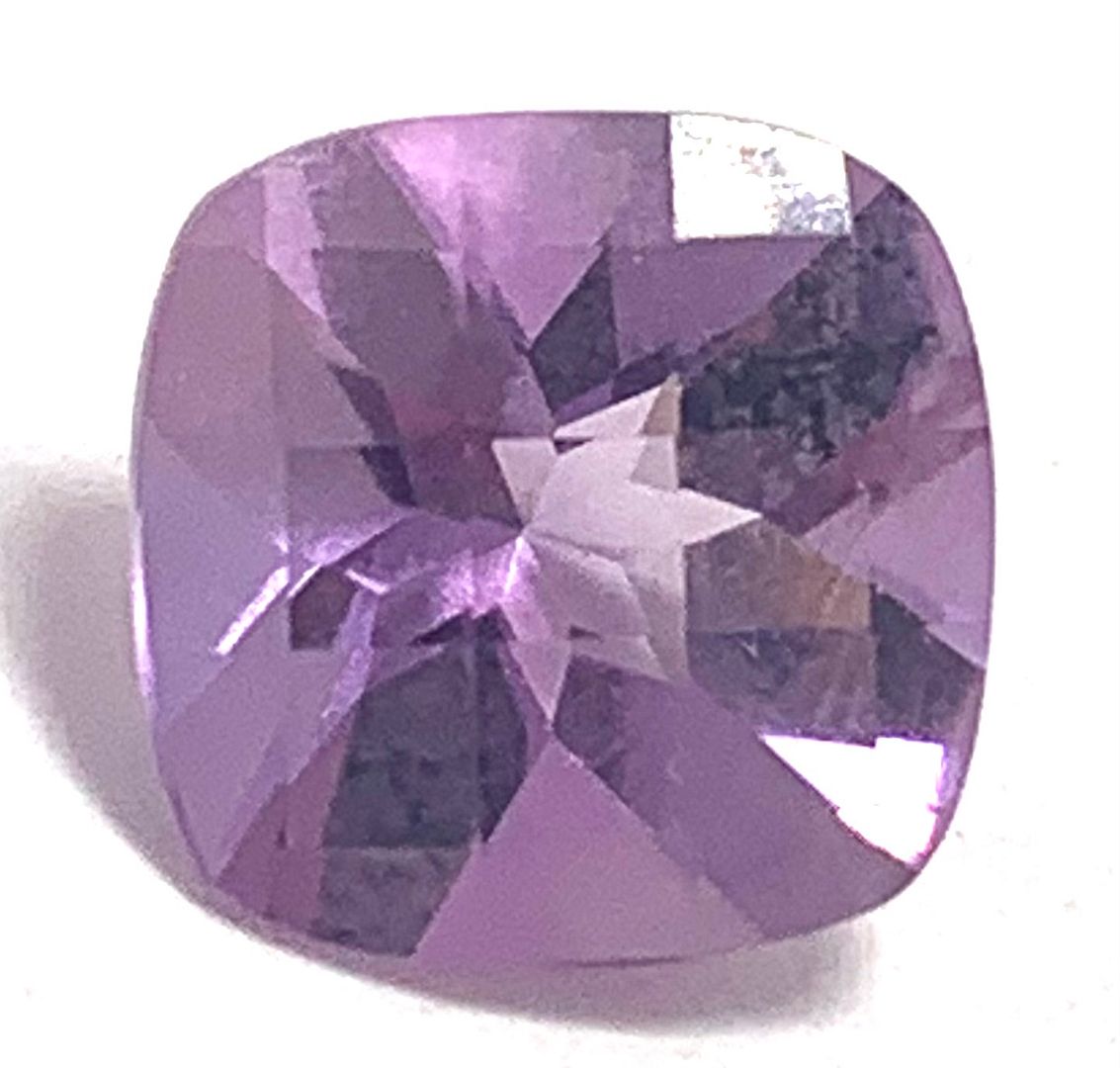 3.43ctw Fancy Cut Genuine Brazilian Amethyst Loose Gemstone 10X10 MM