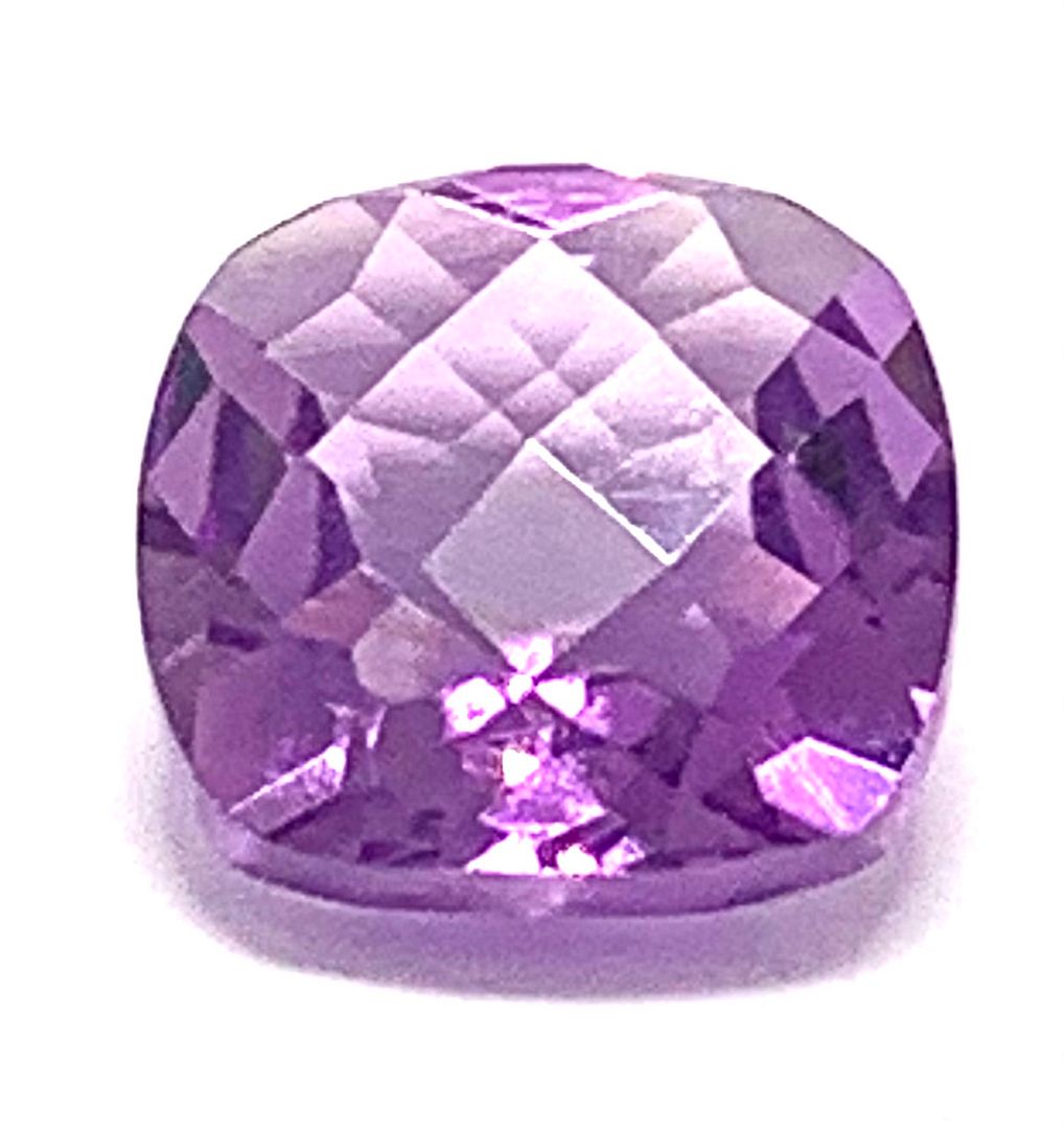 4.03ctw Natural Cushion Cut Brazilian Amethyst Loose Gemstone 10X10mm
