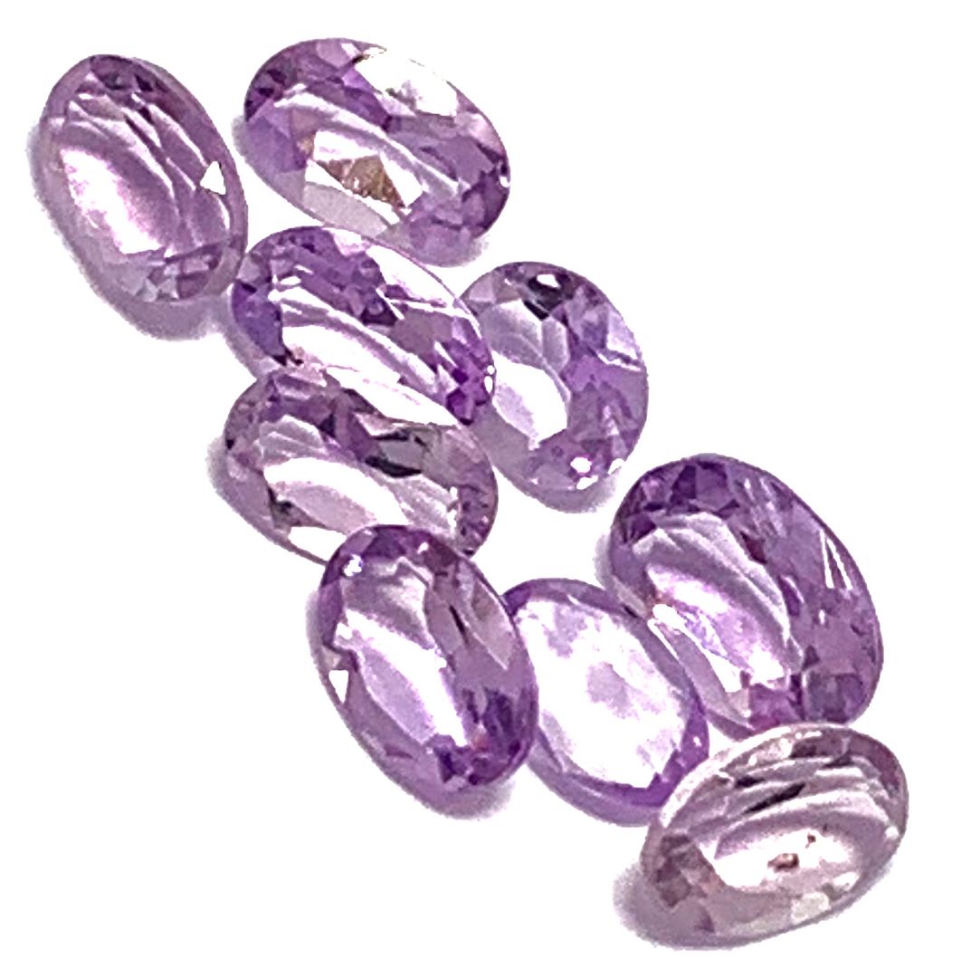 4.05ctw Lot Of Natural Brazilian Amethyst Oval Loose Gemstones