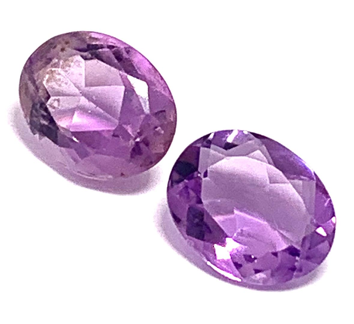 4.30ctw Lot Of Oval Cut Brazilian Amethyst Matching Loose Stones 10X8mm
