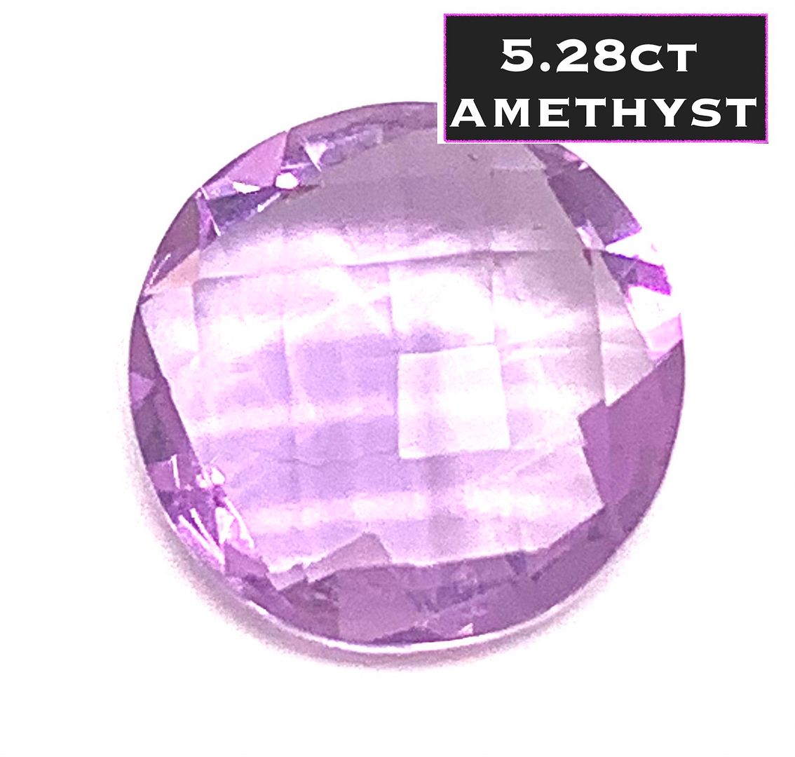 5.28ctw Natural Round Cut Loose Brazilian Amethyst Gemstone 12X12 mm