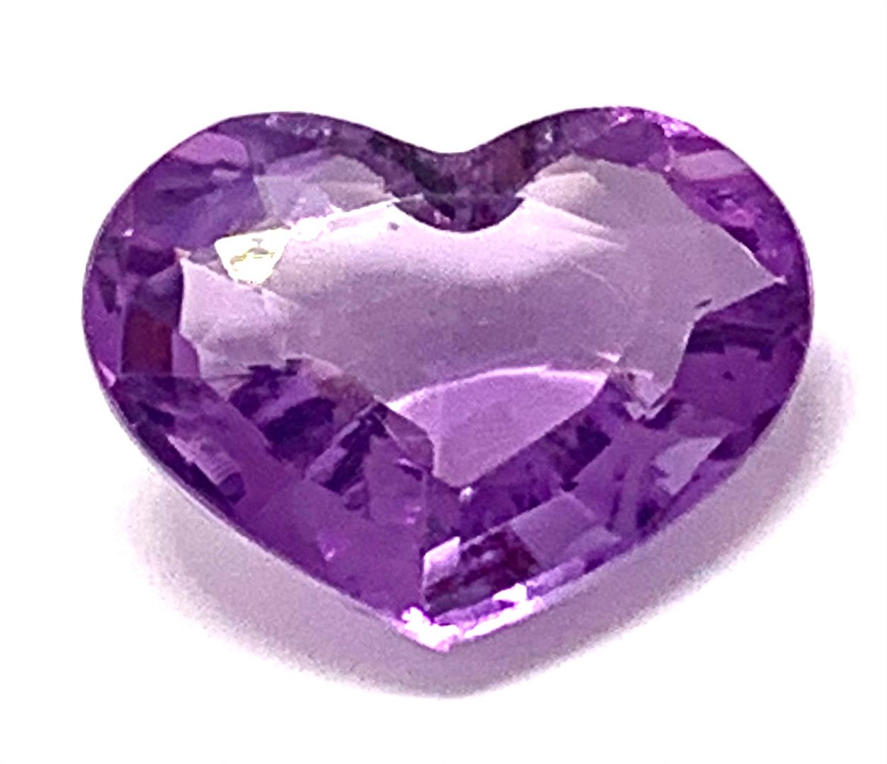 6.77ctw Natural Heart Shape Cut Brazilian Amethyst Loose Gemstone 15X10 mm